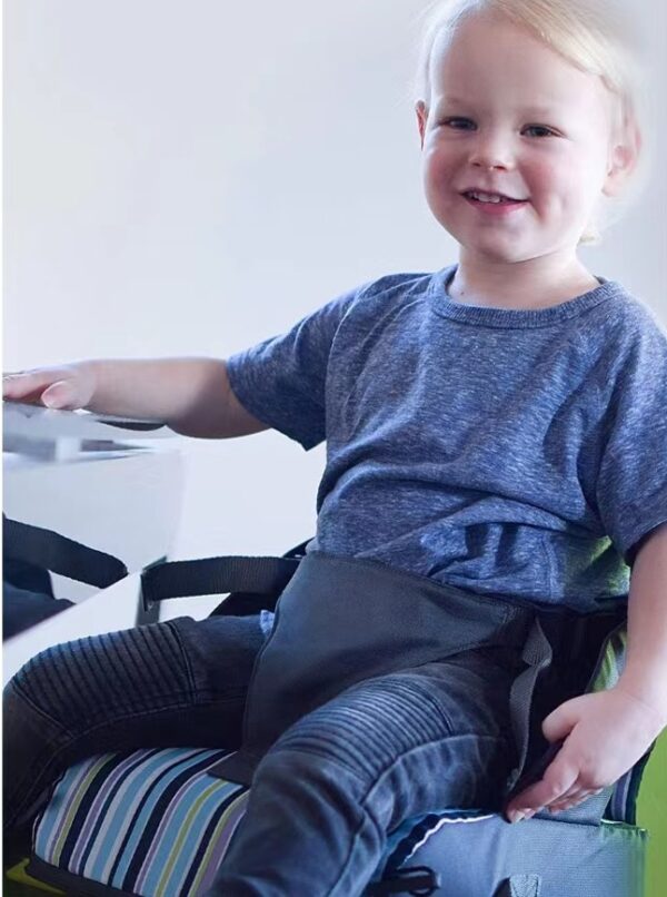 Portable Travel Booster Seat Mummy Bag - Blue Circle - Image 8