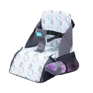 Portable Travel Booster Seat Mummy Bag - Blue Circle