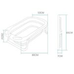 Foldable Baby Bathtub with Support Mat Water Thermometer - Pink - Image 2