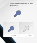 Foldable Kids Bathtub with Seat and Water Thermometer - Dark Blue - Image 8