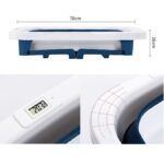 Foldable Kids Bathtub with Seat and Water Thermometer - Dark Blue - Image 7