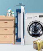 Foldable Kids Bathtub with Seat and Water Thermometer - Dark Blue - Image 6