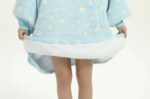 Wearable Blanket Hoodie Luminous Glow in Dark One size Hooded - Adult Blue - Image 4