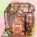 DIY dollhouse Jenny's Garden Wooden Doll House Miniature Furniture With LED - Image 8
