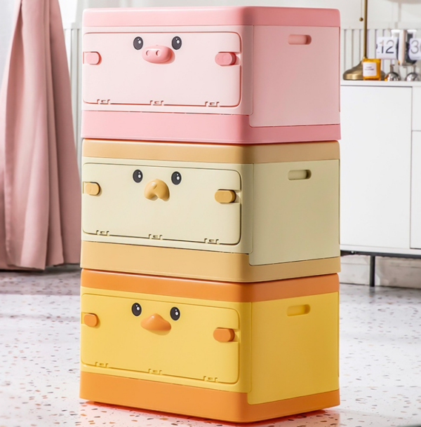 Cute Toy Storage Box Two Way Opening - Yellow Duck - Image 11