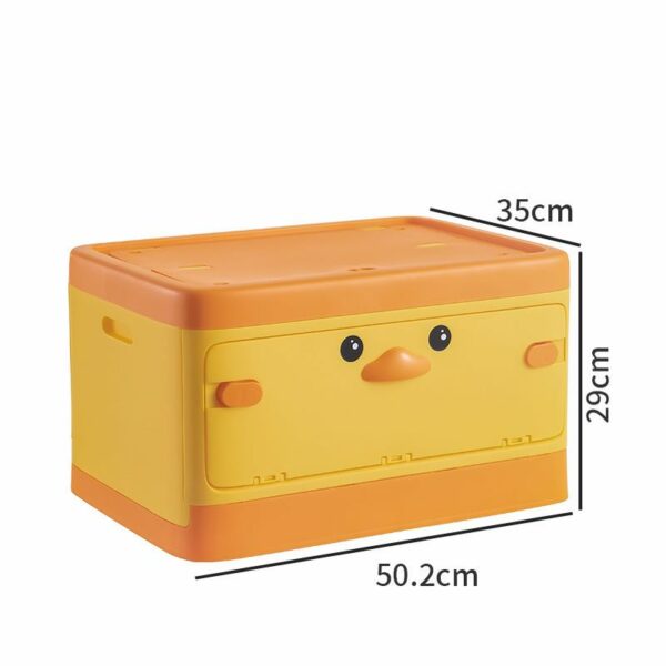 Cute Toy Storage Box Two Way Opening - Yellow Duck - Image 2