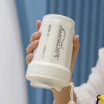 Travel Coffee Cup Portable Stainless Steel Thermos with Lid-White 480ML - Image 8