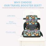 Portable Travel Booster Seat Mummy Bag - Blue Circle - Image 5