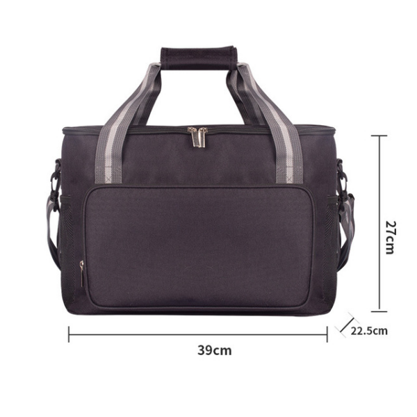 Cooler Bag Chilly Bag Portable Zipper Thermal insulated 24L Black - Image 3
