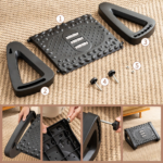 Under Desk Footrest with Height Adjustable Ergonomic Foot Rest - Green - Image 7