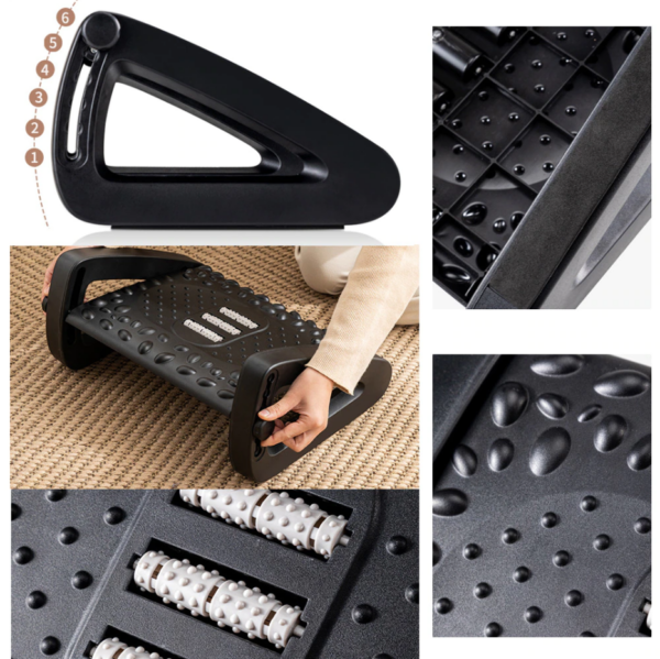 Under Desk Footrest with Height Adjustable Ergonomic Foot Rest - Green - Image 8