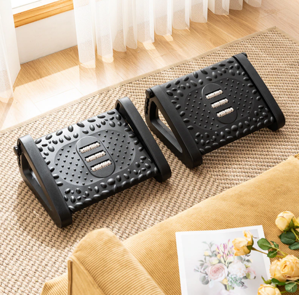 Under Desk Footrest with Height Adjustable Ergonomic Foot Rest - Green - Image 6