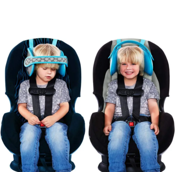 headsupport02 Kids Car Seat Head Support Sleeping head support- Blue - Image 1