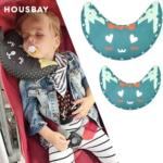 Kids Pram Stroller Head Neck Support Stroller Belt Pillow - Green