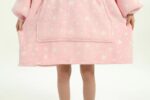 Wearable Blanket Hoodie Luminous Glow in Dark One size Hooded - Adult Pink - Image 5