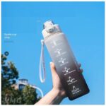 Water Bottle Dual-Way Drink 1L - White n Black