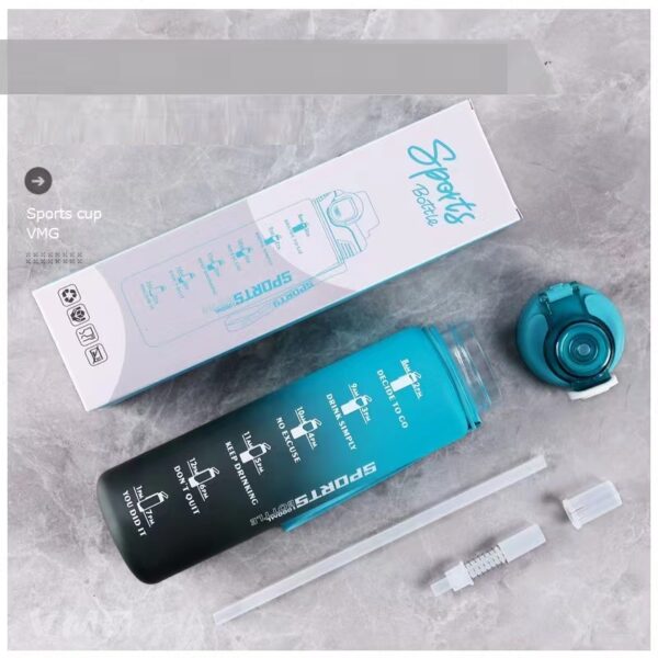 Water Bottle Dual-Way Drink 1L - Turquoise - Image 6