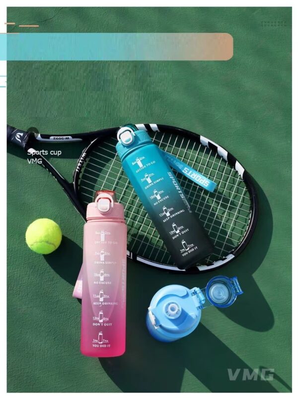 Water Bottle Dual-Way Drink 1L - Turquoise - Image 4