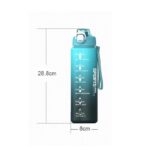 Water Bottle Dual-Way Drink 1L - Turquoise - Image 2