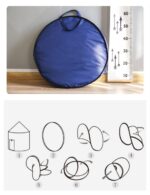 Kids Play Tent Portable Playhouse Indoor Tent with Mat and Light - Blue - Image 6