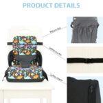 Portable Travel Booster Seat Mummy Bag - Blue Circle - Image 6