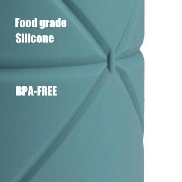 600ml BPA Free Food Grade Water Bottle Foldable Travel Cup - Pink - Image 4