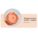 360 Degree Rotary Pen Holder Makeup Brushes Holder Desktop Organiser-Whtie - Image 6