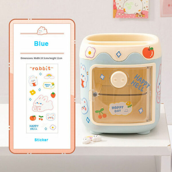 Pen Holder Makeup Brushes Holder Desktop Organiser - Blue - Image 8