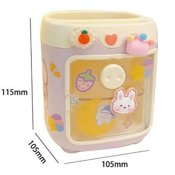 Pen Holder Makeup Brushes Holder Desktop Organiser - Purple - Image 2