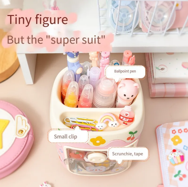 Pen Holder Makeup Brushes Holder Desktop Organiser - Purple - Image 5