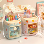 Pen Holder Makeup Brushes Holder Desktop Organiser - Purple - Image 7