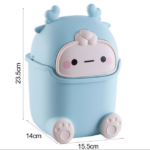Desktop Mini Trash Can Table Waste Bin - Blue