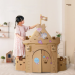 DIY Cardboard Playhouse Castle Play Tent Play House