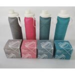 600ml BPA Free Food Grade Water Bottle Foldable Travel Cup - Pink