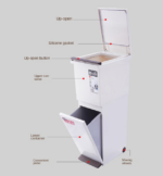 Rubbish Bin 2 layers 38L - White Lid - Image 3