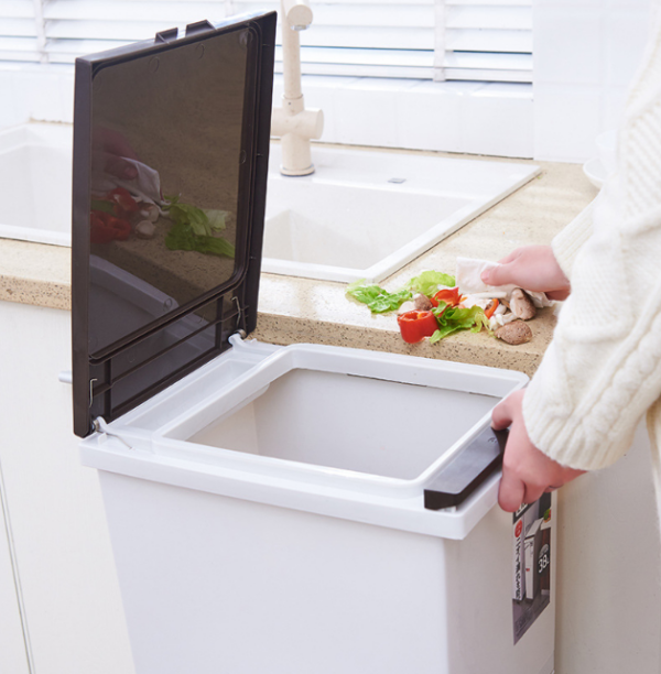 Rubbish Bin 2 layers 38L - White Lid - Image 11