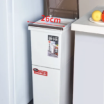 Rubbish Bin 2 layers 38L - White Lid - Image 4