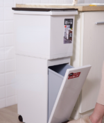 Rubbish Bin 2 layers 38L - White Lid - Image 13