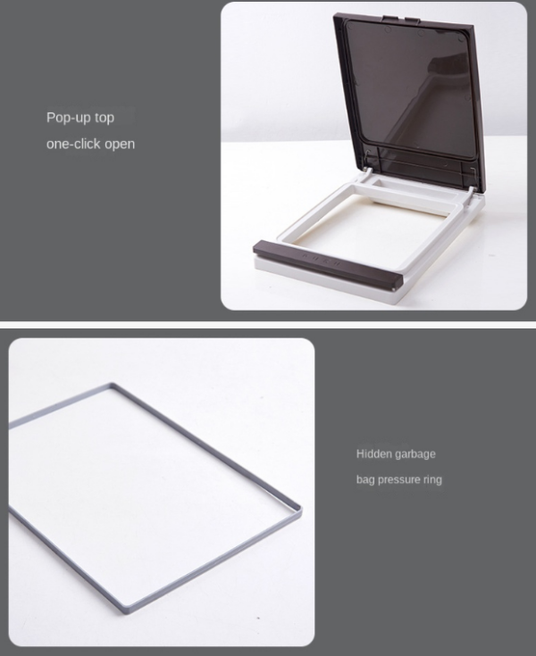 Rubbish Bin 2 layers 38L - White Lid - Image 15