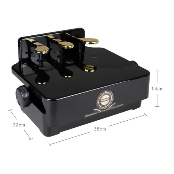 Adjustable Height Piano Pedal Extender Bench Foot Stool with Pedals - Image 2