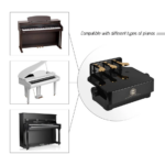 Adjustable Height Piano Pedal Extender Bench Foot Stool with Pedals - Image 4