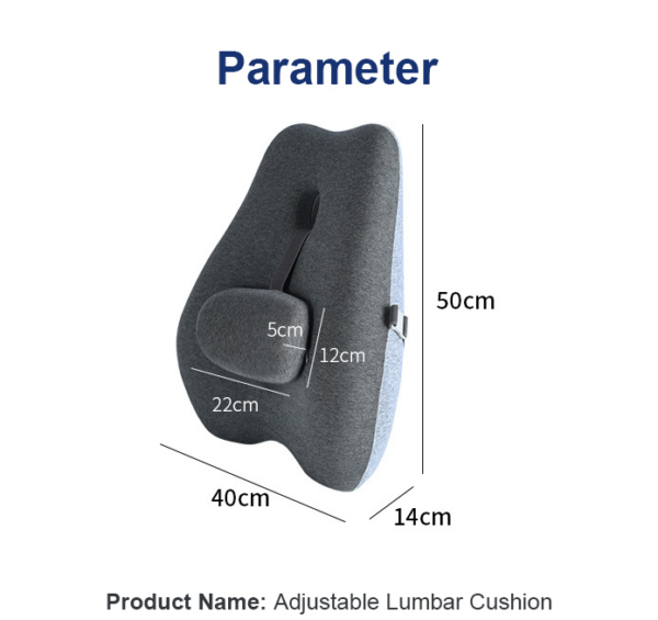 Memory Foam Cushion for Office Chair Car Lumbar Support Cushion - Image 3