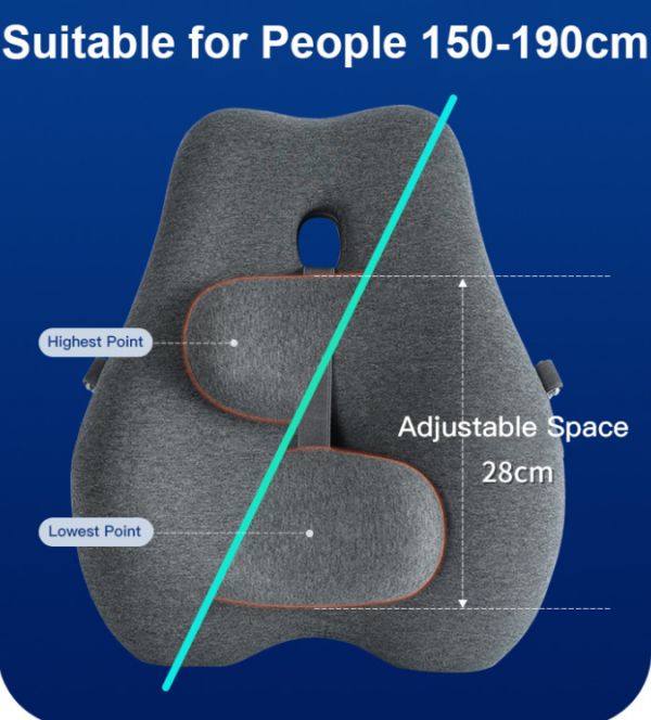 Memory Foam Cushion for Office Chair Car Lumbar Support Cushion - Image 8