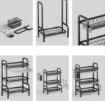 3 Tier Kitchen Dish Rack Storage Unit Kitchen Shelf - Image 7