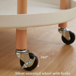 Bedside Table Shelf 3-tier Cart Storage Rack Round Shape - Image 5