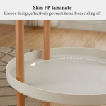 Bedside Table Shelf 3-tier Cart Storage Rack Round Shape - Image 7