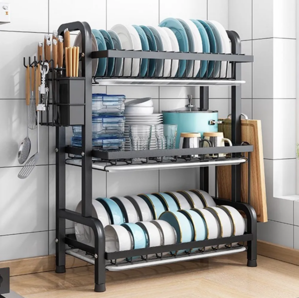 3 Tier Kitchen Dish Rack Storage Unit Kitchen Shelf - Image 1
