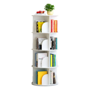 Kids bookshelf 360 degree rotation extra storage 4 layers