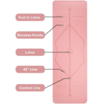 Yoga Mat Skipping Mat Non-slip Extra Thick Gym Mat Fitness Excise TPE Mat Pink - Image 6