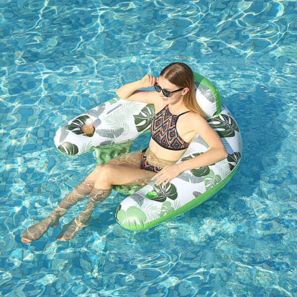 Inflatable Swimming Pool Float Floating Chair - Green - Image 1